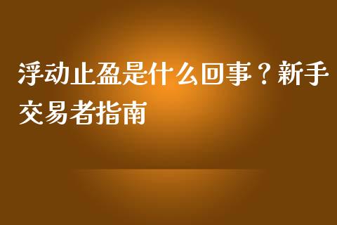 浮动止盈是什么回事？新手交易者指南_https://m.gongyisiwang.com_信托投资_第1张