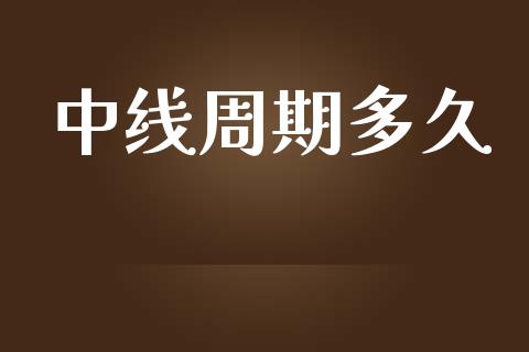 中线周期多久_https://m.gongyisiwang.com_债券咨询_第1张