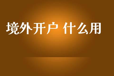 境外开户 什么用_https://m.gongyisiwang.com_保险理财_第1张