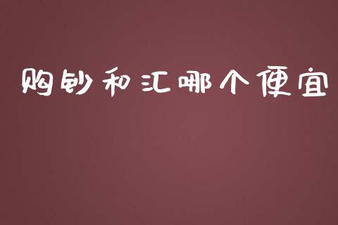 购钞和汇哪个便宜_https://m.gongyisiwang.com_理财产品_第1张