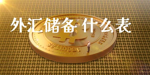 外汇储备 什么表_https://m.gongyisiwang.com_商业资讯_第1张