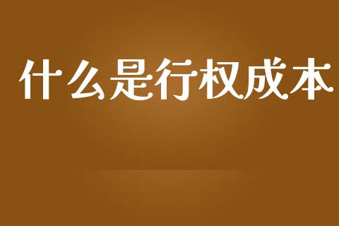 什么是行权成本_https://m.gongyisiwang.com_财经咨询_第1张