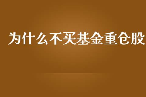 为什么不买基金重仓股_https://m.gongyisiwang.com_商业资讯_第1张