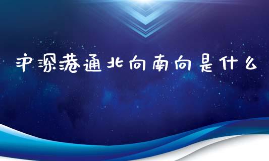 沪深港通北向南向是什么_https://m.gongyisiwang.com_理财投资_第1张