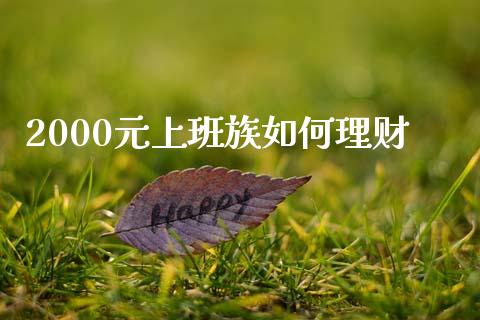 2000元上班族如何理财_https://m.gongyisiwang.com_保险理财_第1张