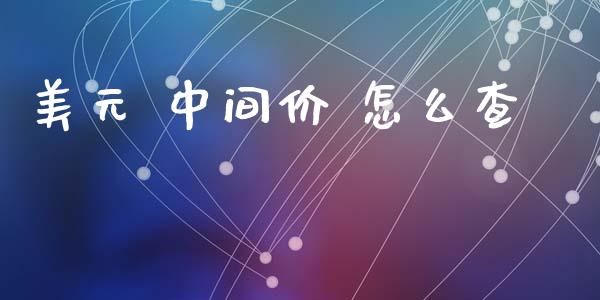 美元 中间价 怎么查_https://m.gongyisiwang.com_财经咨询_第1张