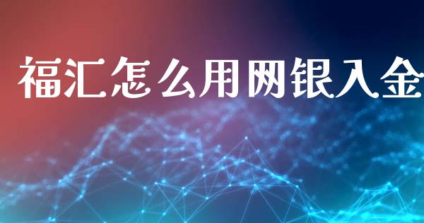 福汇怎么用网银入金_https://m.gongyisiwang.com_债券咨询_第1张