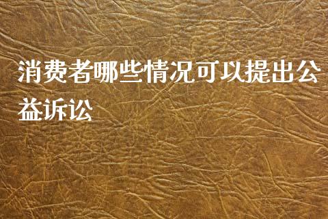 消费者哪些情况可以提出公益诉讼_https://m.gongyisiwang.com_财经咨询_第1张