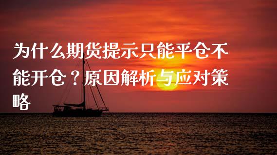 为什么期货提示只能平仓不能开仓？原因解析与应对策略_https://m.gongyisiwang.com_保险理财_第1张