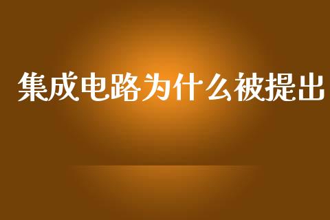 集成电路为什么被提出_https://m.gongyisiwang.com_财经时评_第1张