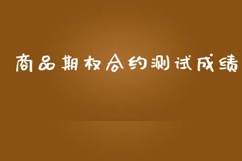 商品期权合约测试成绩_https://m.gongyisiwang.com_保险理财_第1张