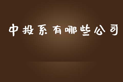 中投系有哪些公司_https://m.gongyisiwang.com_商业资讯_第1张