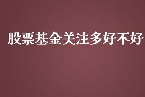 股票基金关注多好不好_https://m.gongyisiwang.com_债券咨询_第1张