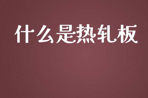 什么是热轧板_https://m.gongyisiwang.com_保险理财_第1张