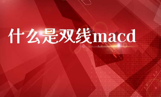 什么是双线macd_https://m.gongyisiwang.com_理财投资_第1张