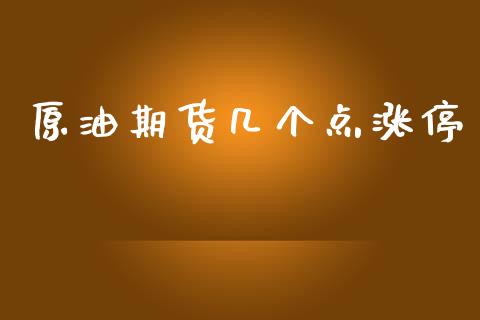 原油期货几个点涨停_https://m.gongyisiwang.com_保险理财_第1张