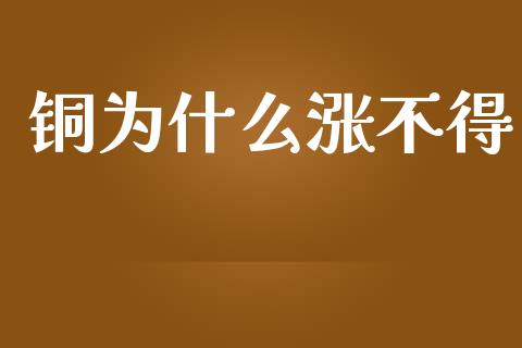 铜为什么涨不得_https://m.gongyisiwang.com_财经咨询_第1张