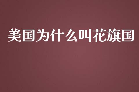 美国为什么叫花旗国_https://m.gongyisiwang.com_理财投资_第1张