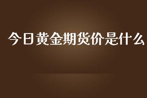 今日黄金期货价是什么_https://m.gongyisiwang.com_理财产品_第1张