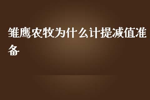 雏鹰农牧为什么计提减值准备_https://m.gongyisiwang.com_信托投资_第1张