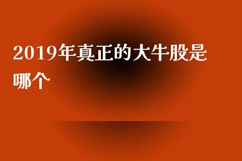 2019年真正的大牛股是哪个_https://m.gongyisiwang.com_信托投资_第1张