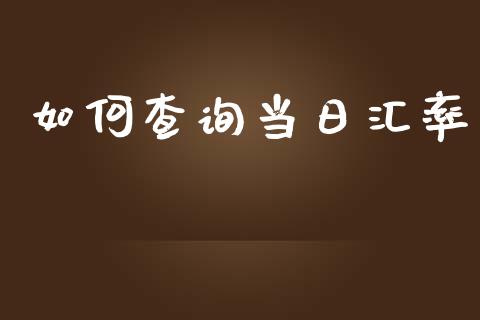 如何查询当日汇率_https://m.gongyisiwang.com_理财投资_第1张